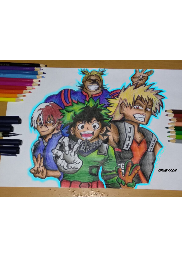 ArtStation - My Hero Academia Draw