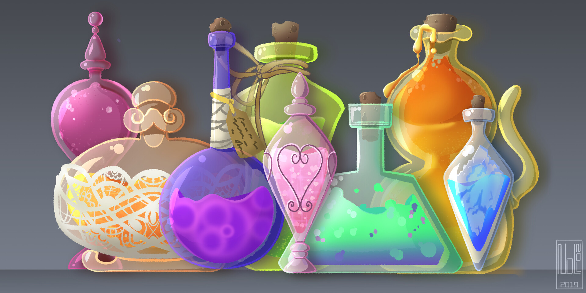 ArtStation - Potion Bottles Concept Designs