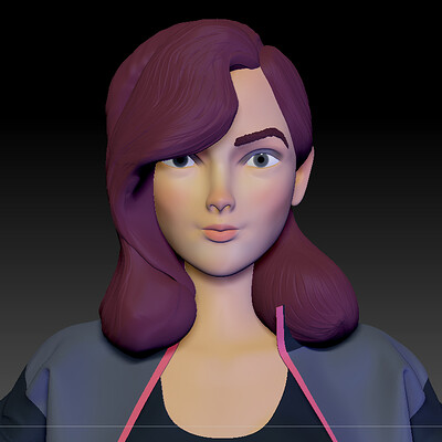 Stylized Girl Character Base Mesh No.18 in ZBrush