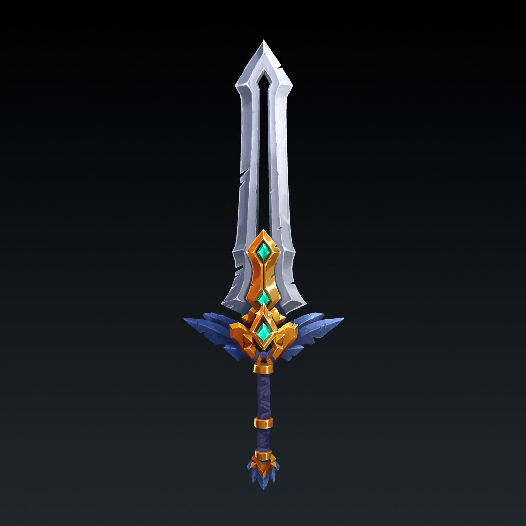 ArtStation - Hand Painting Practice - Champion's Pride Sword 3D