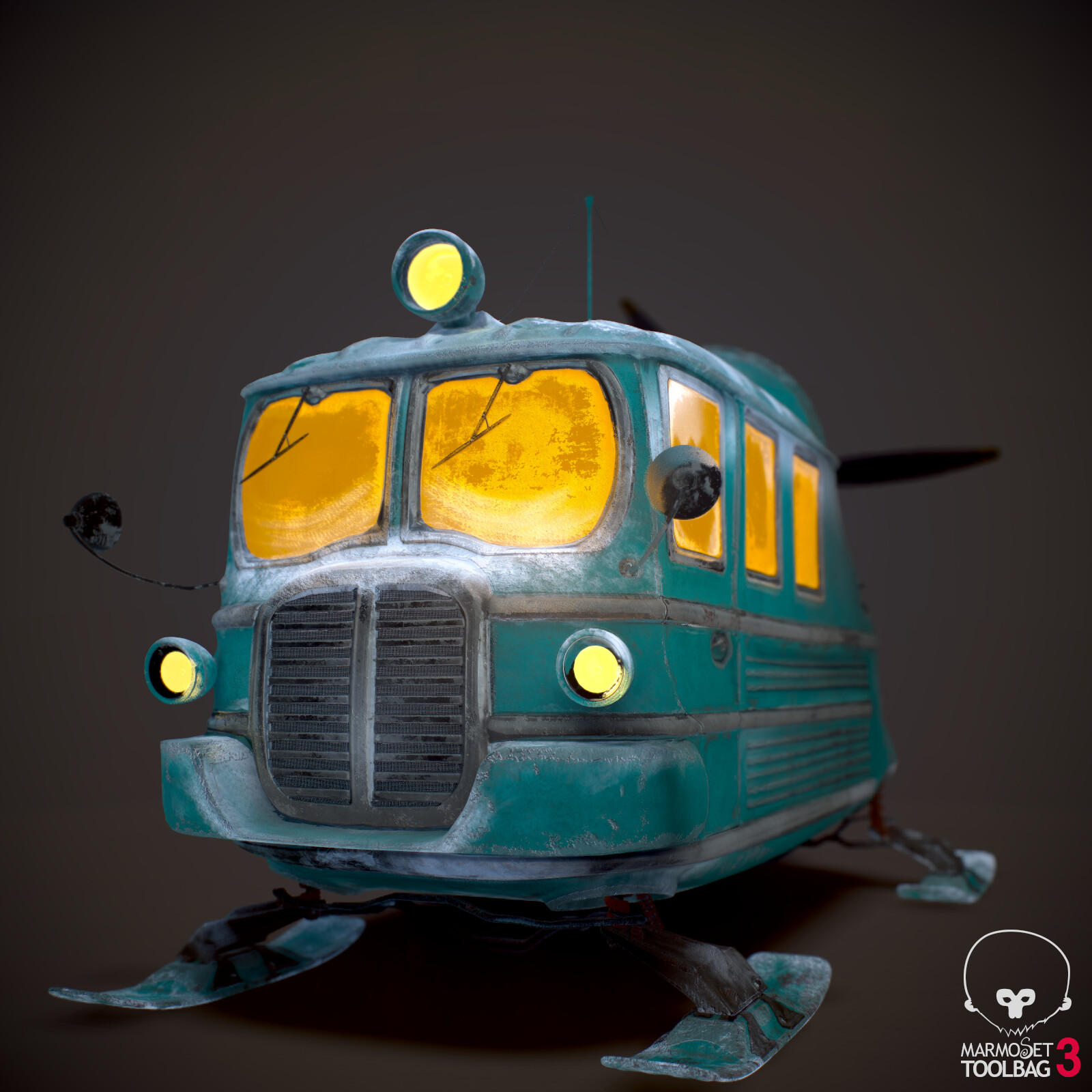 ArtStation - Old snowmobile