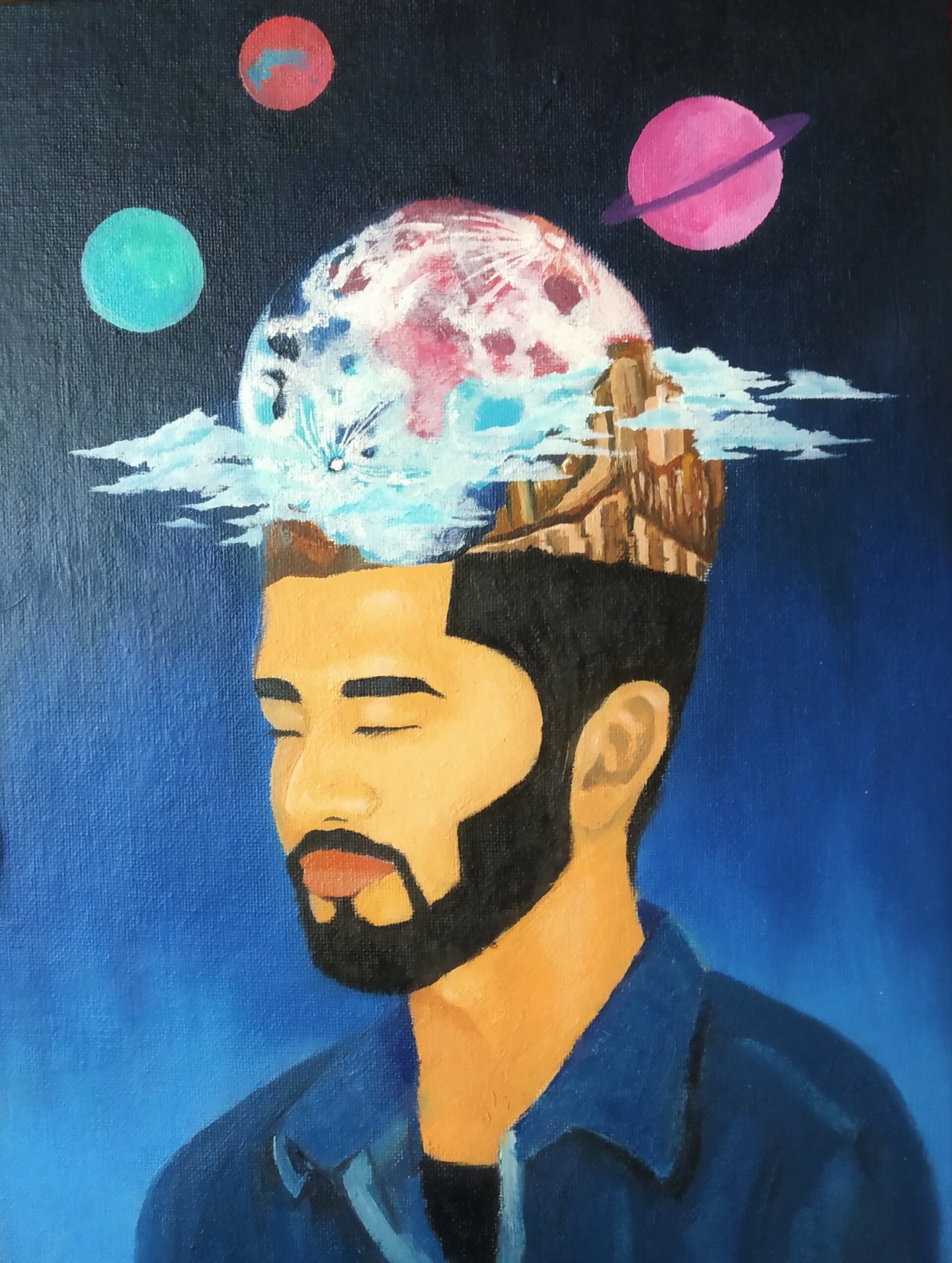 Kaushik Sanjuwar - Self Portrait - Surrealism