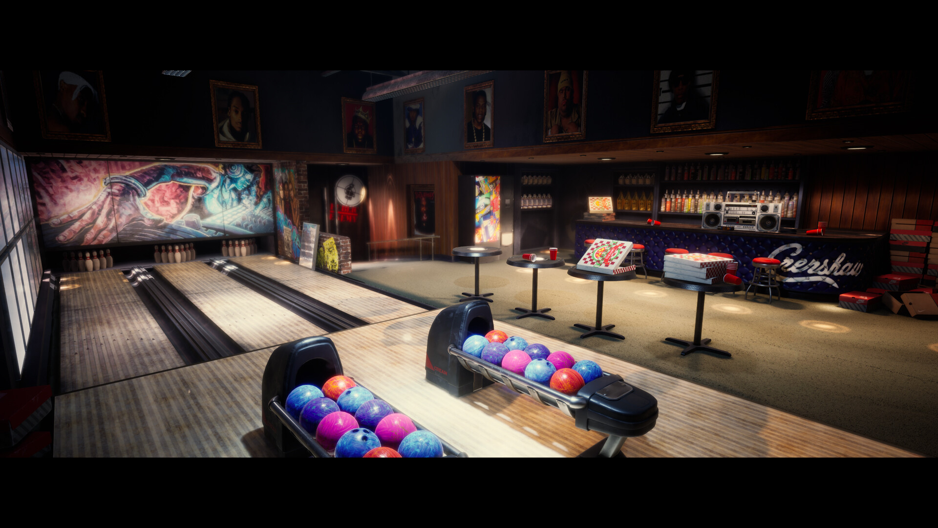 bowling alley ryan office