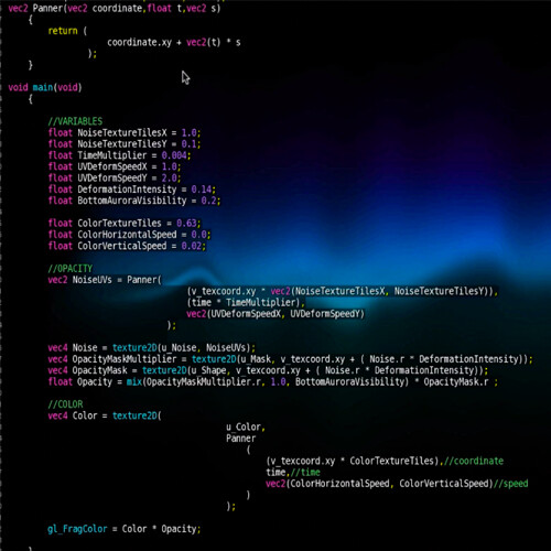 ArtStation - GLSL Aurora Borealis