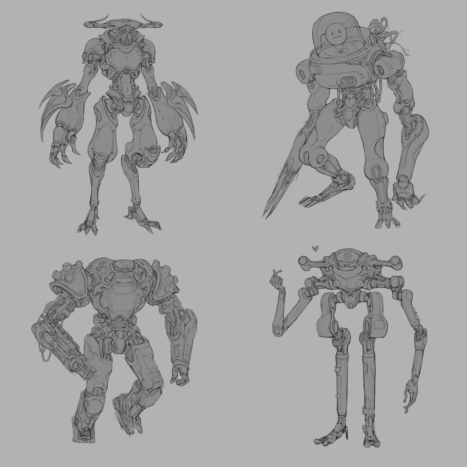 ArtStation - mech sketches