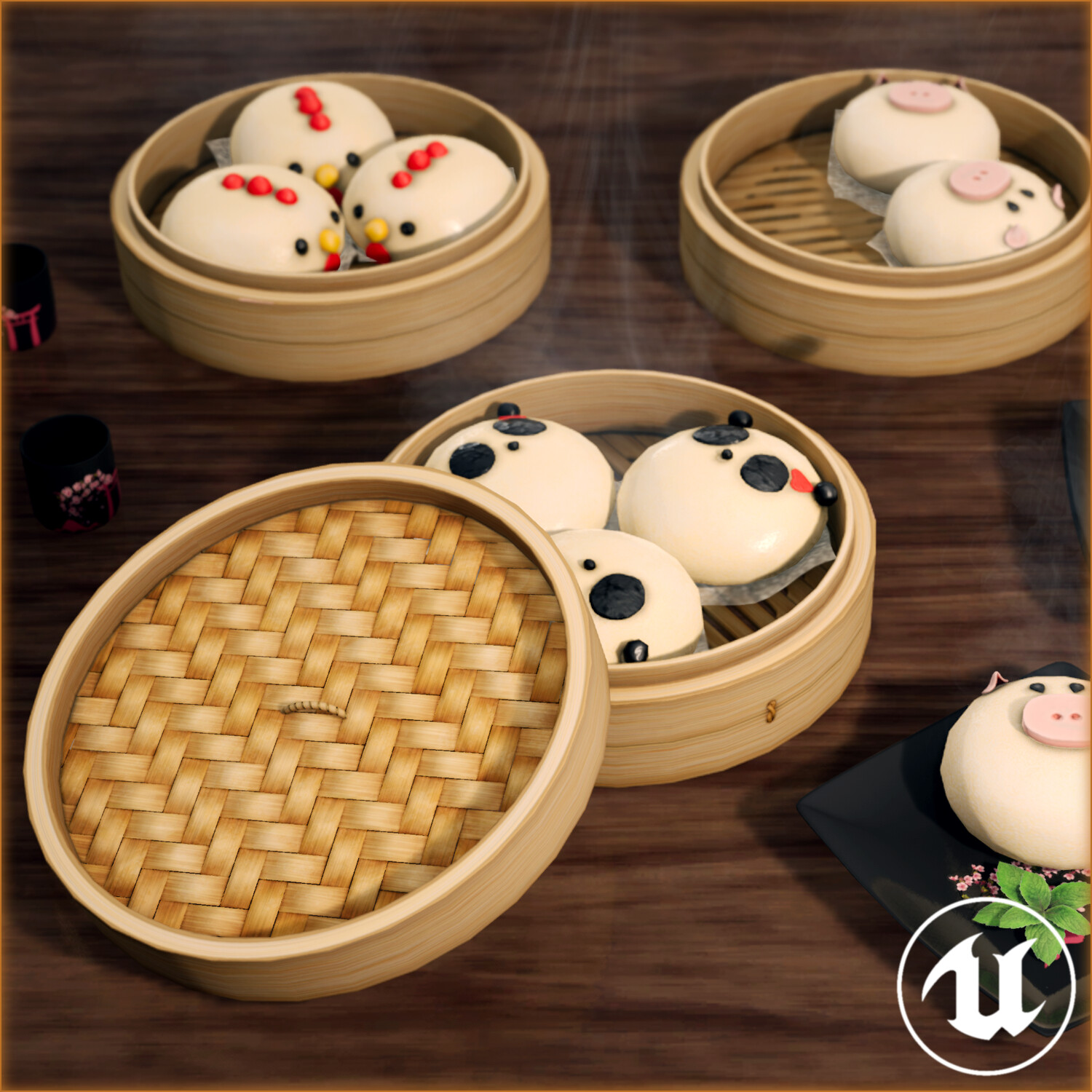 ArtStation - Steamed buns Steamed buns, Olivia Curelariu