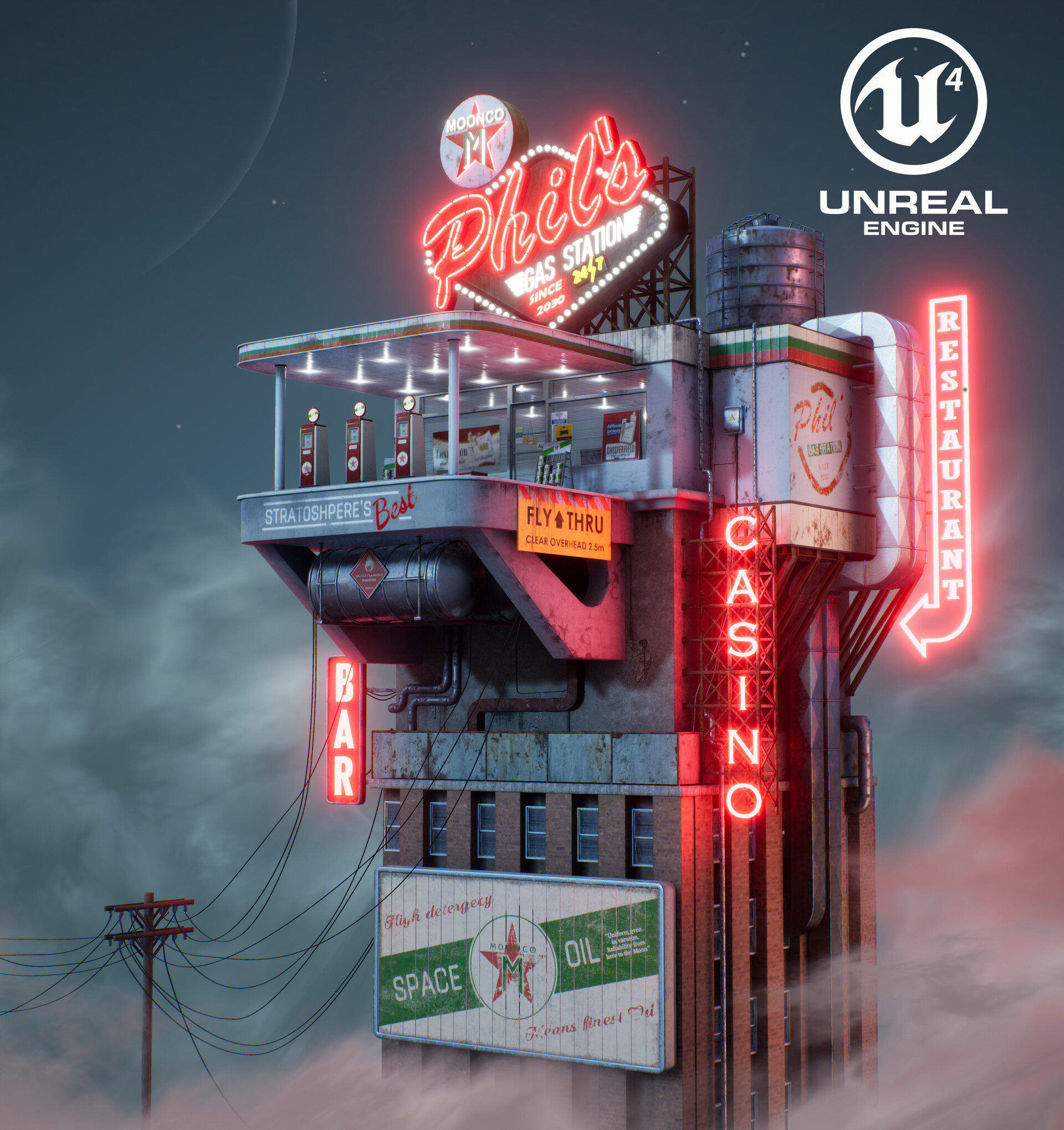 ArtStation Phil's Gas Station