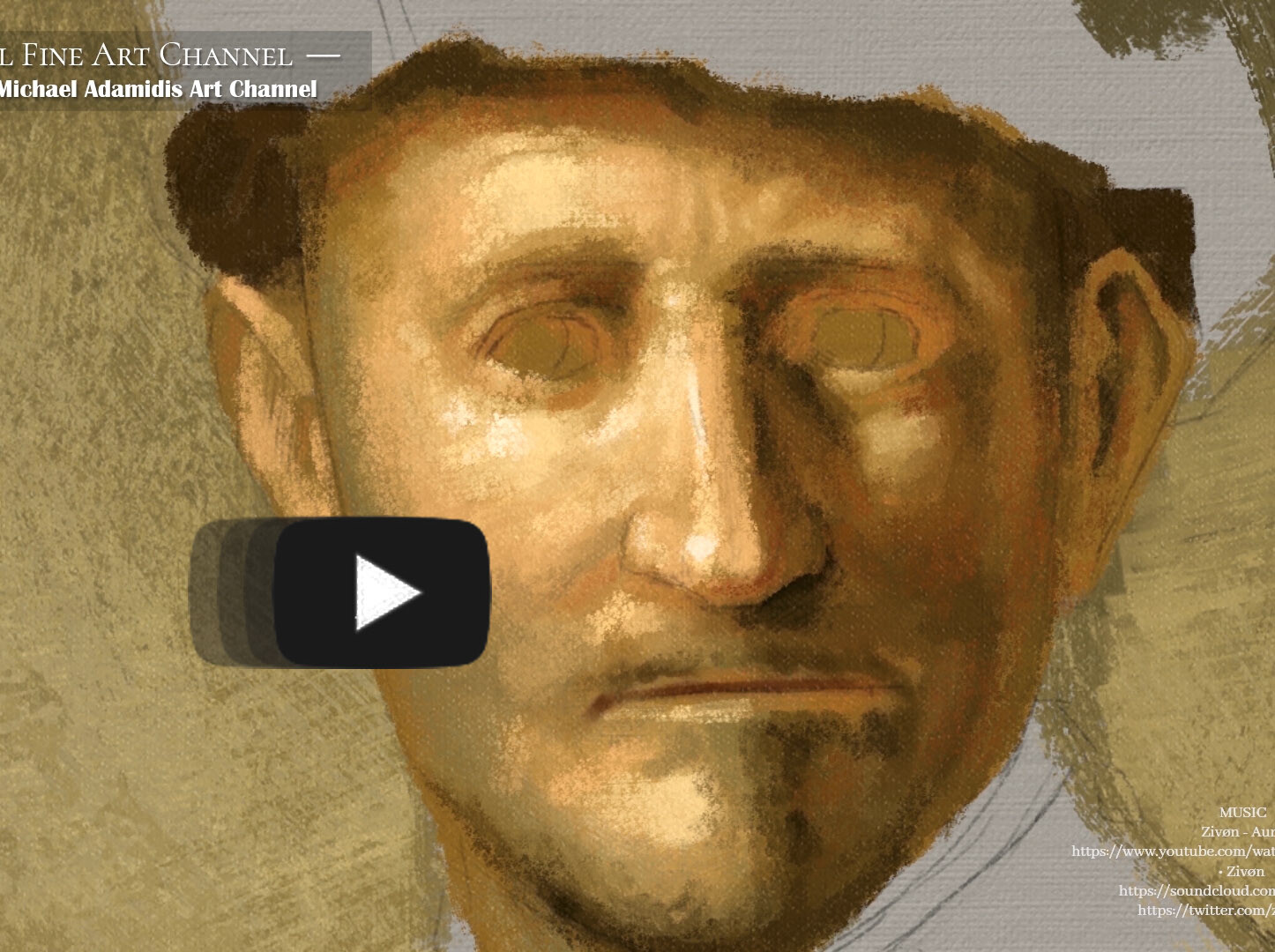 YouTube Michael Adamidis Art Channel Trailer (Part 1) Old Style Portrait Painting