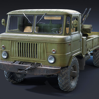Ryzhkov 3d models 02 gaz 66 guntruck