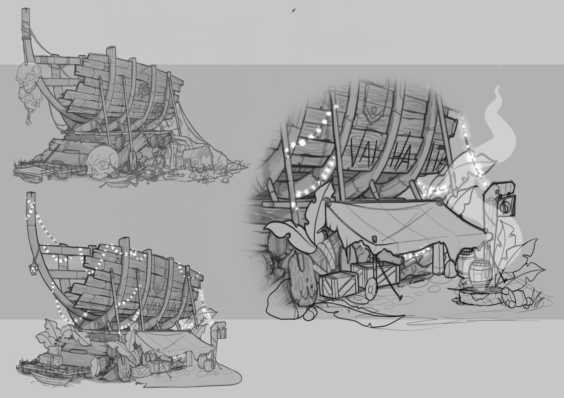 ArtStation - Viking Marketplace Concept