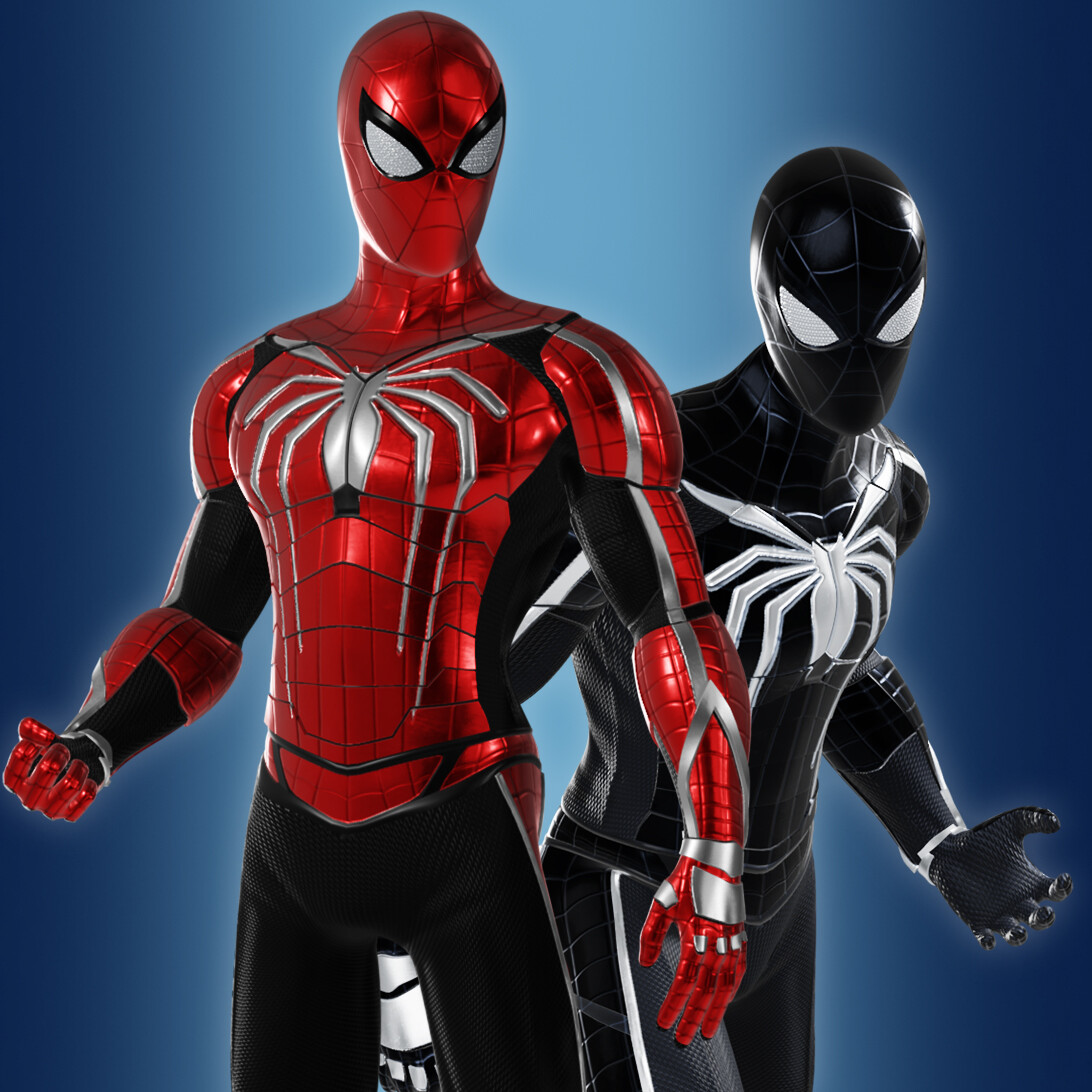 ArtStation - Spiderman Custom Suit design - 3D character asset