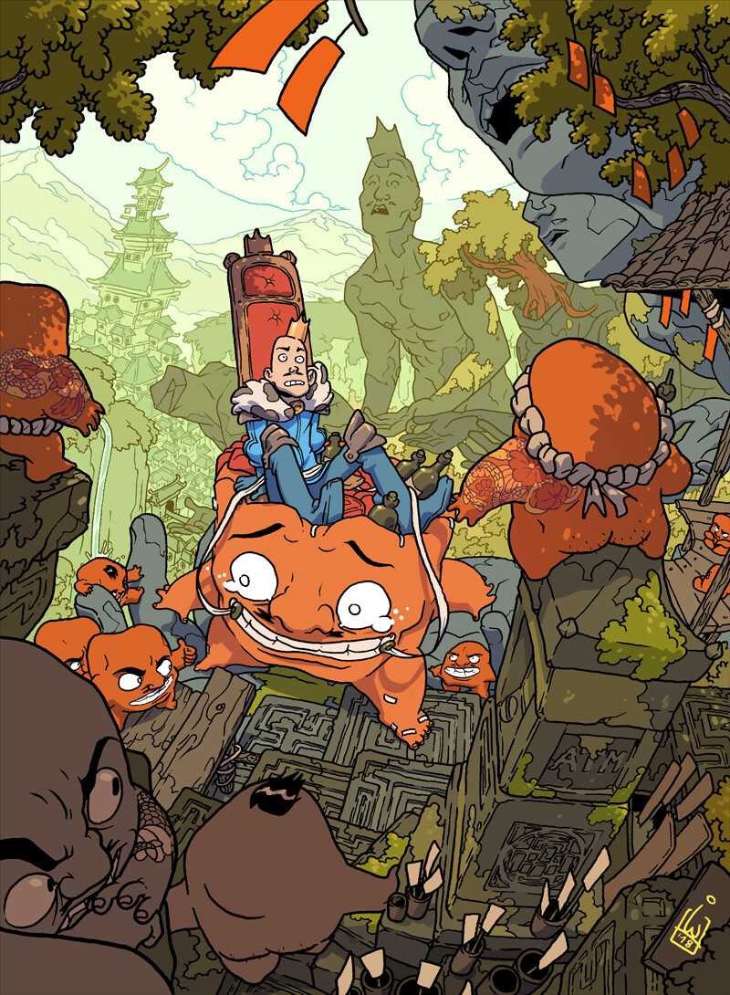 The ambushed king (step by step)