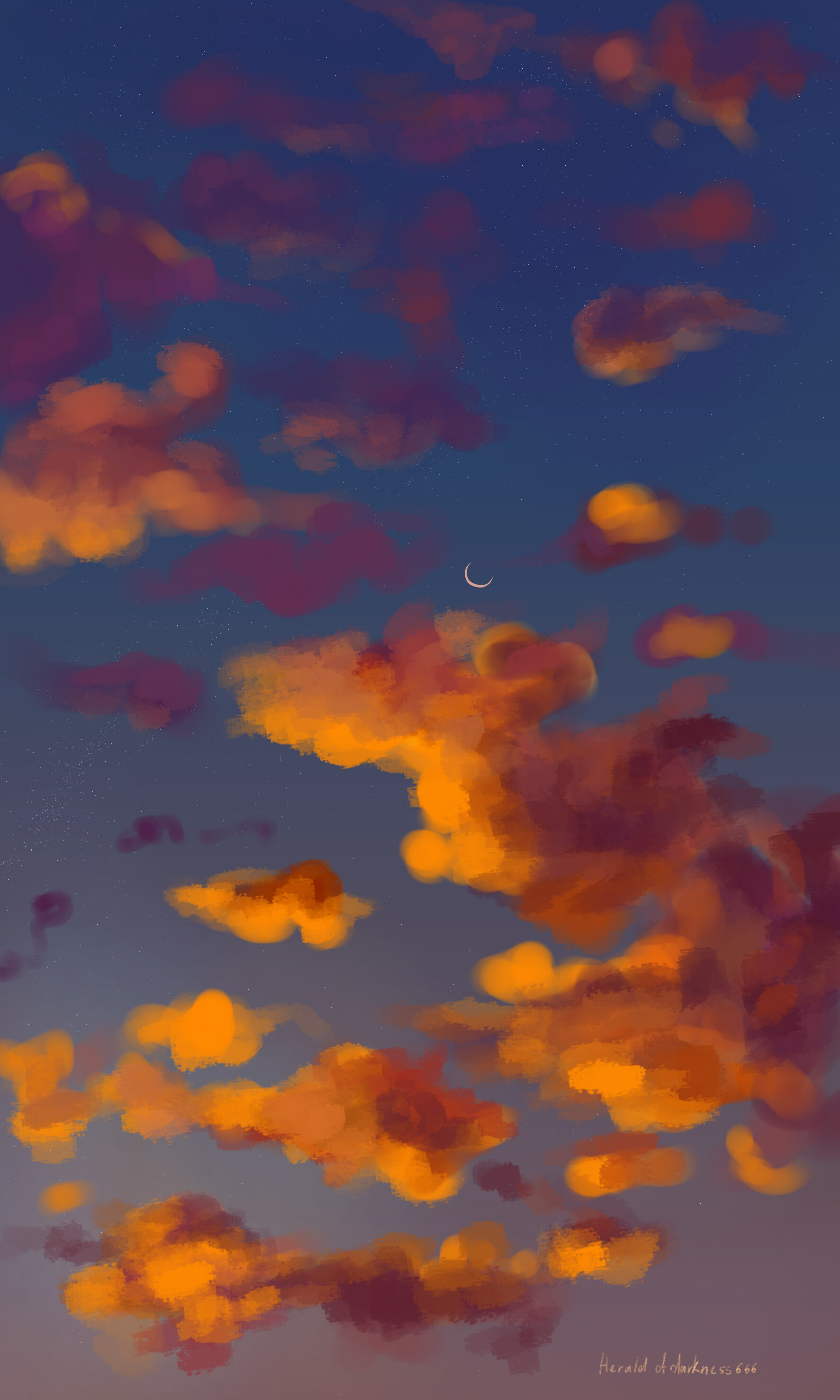 ArtStation - Orange clouds