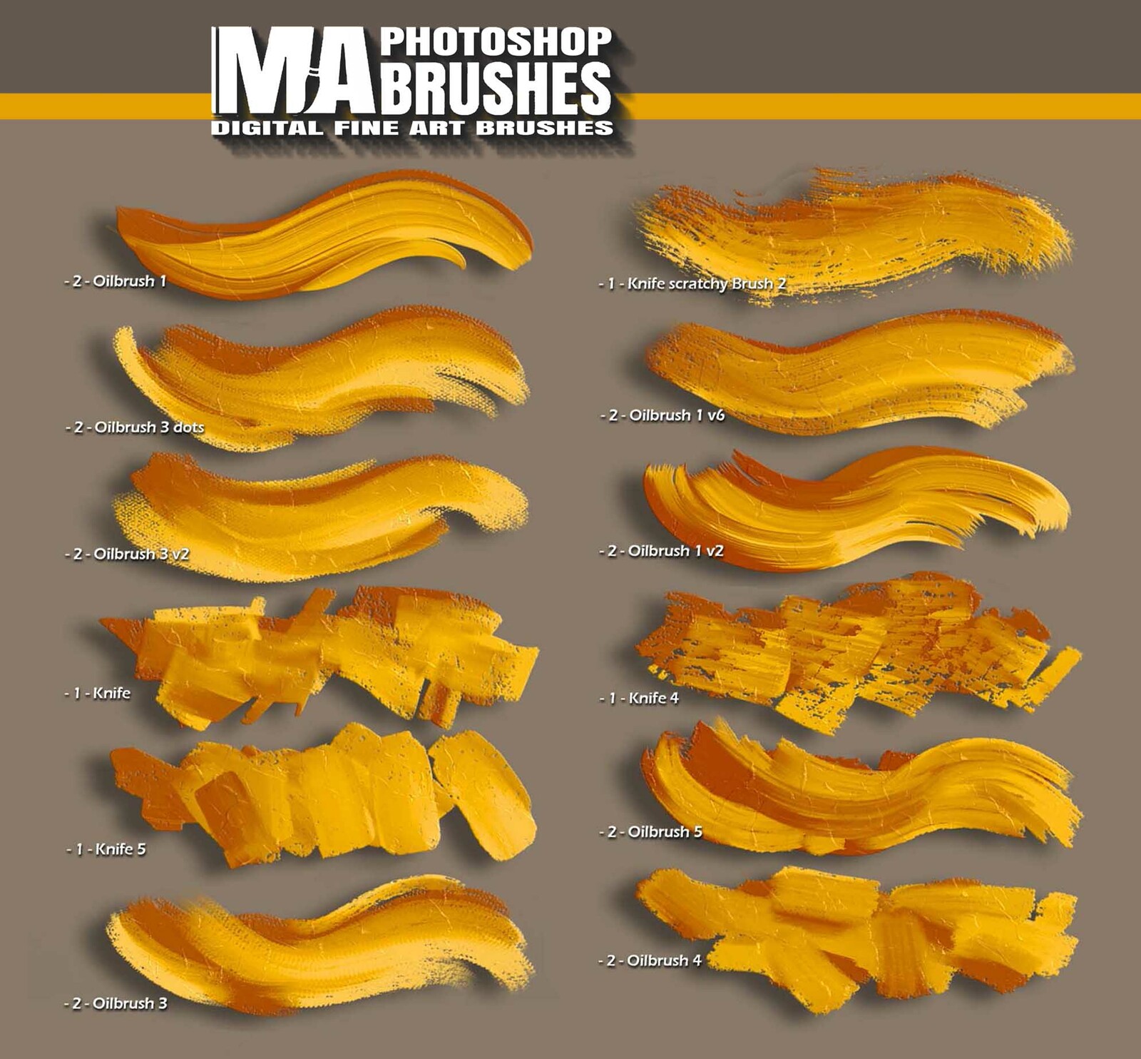MA-BRUSHES - Most Realistic Photoshop Brushes with Oil Texture!