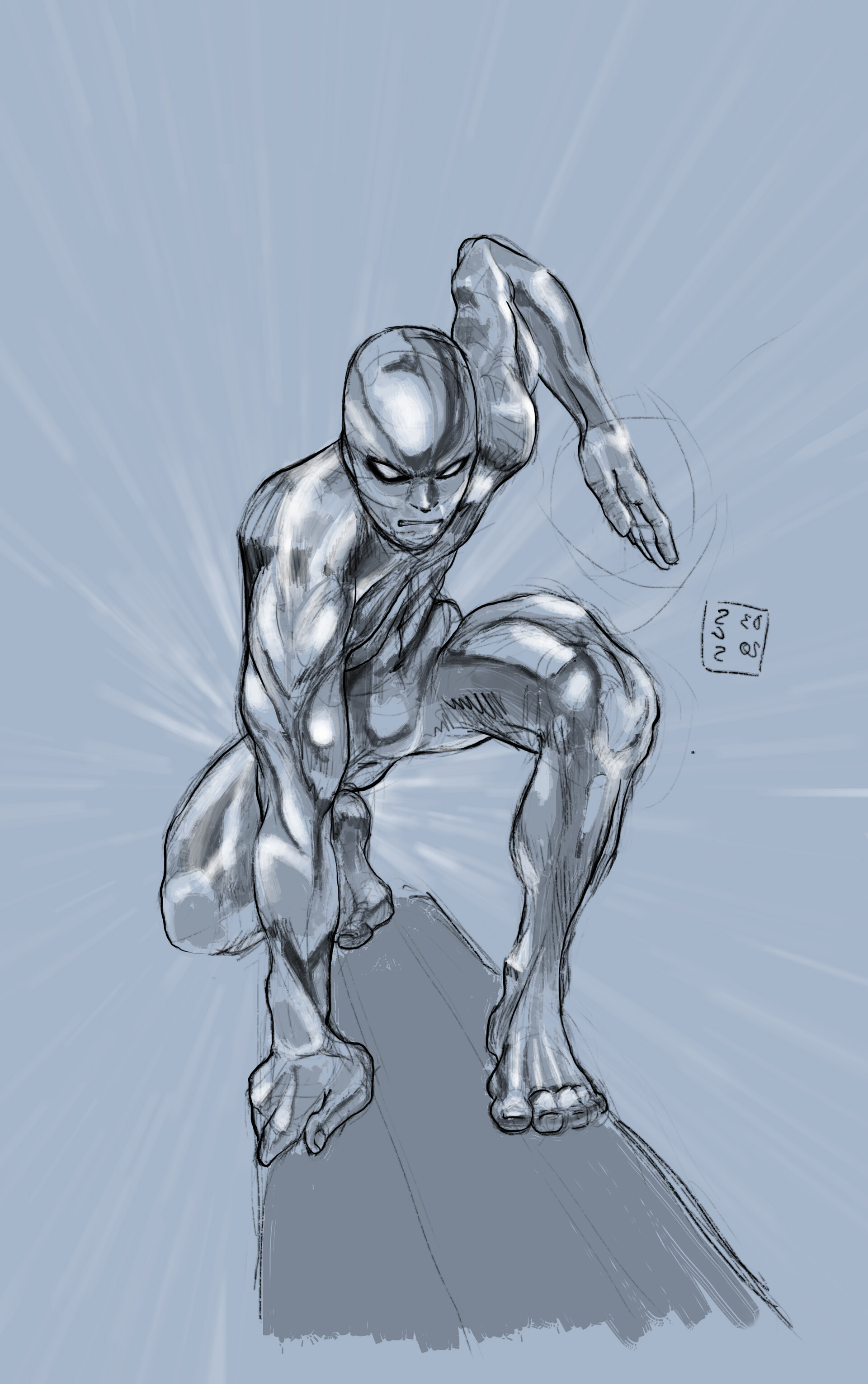 The Silver Surfer Drawing by JPW Artist  Pixels