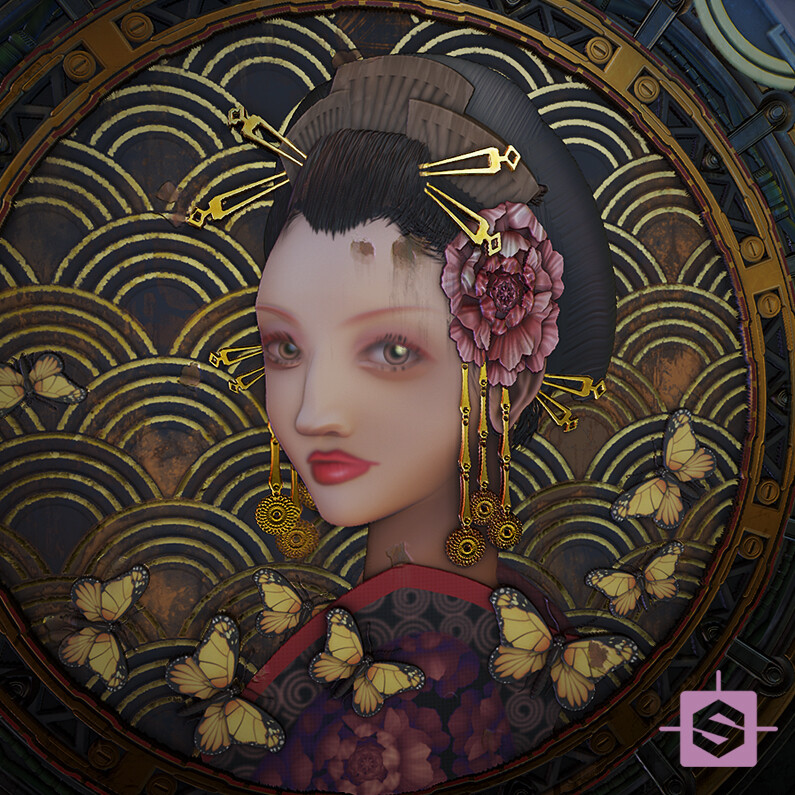 ArtStation - Substance designer Practice| Japanese Geisha