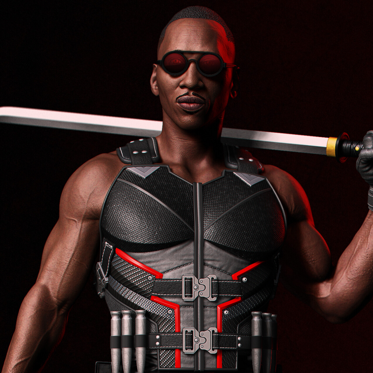 ArtStation Blade The Vampire Hunter Fanart Statue