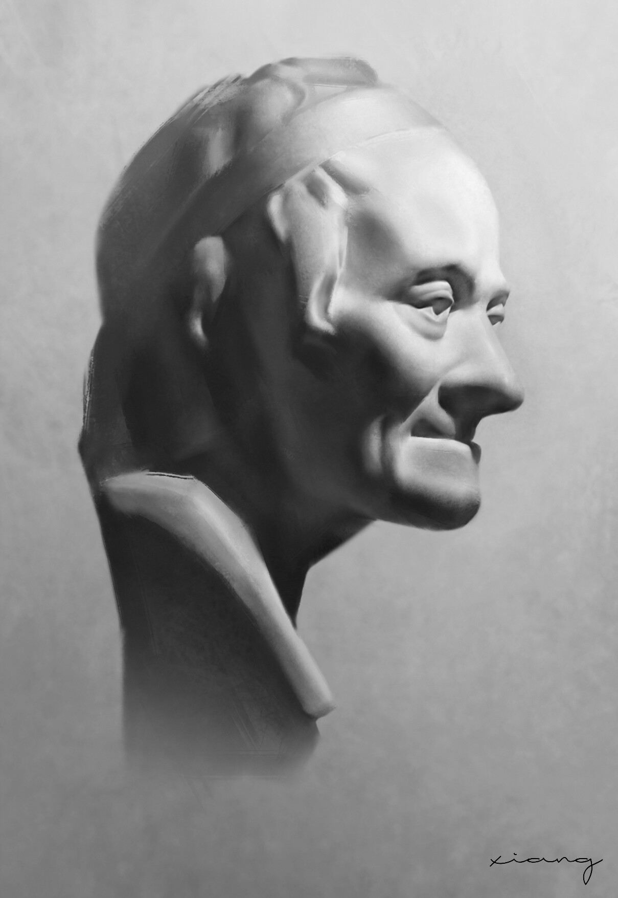 Artstation 伏尔泰石膏习作20191207 Yangcai Hai