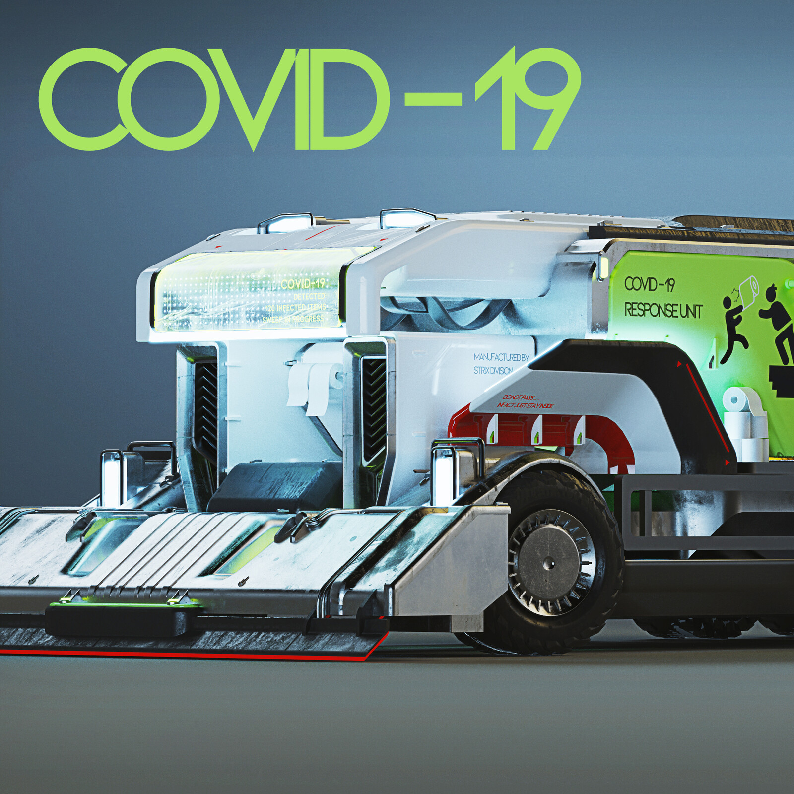 Strix Division Autonomous Covid-19 Truck Concept Design