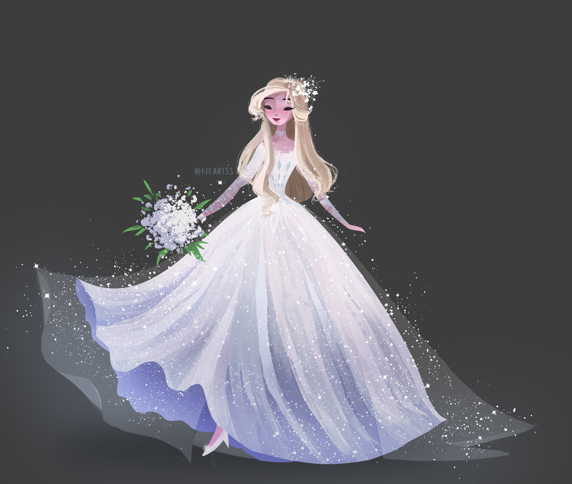 frozen elsa wedding dress