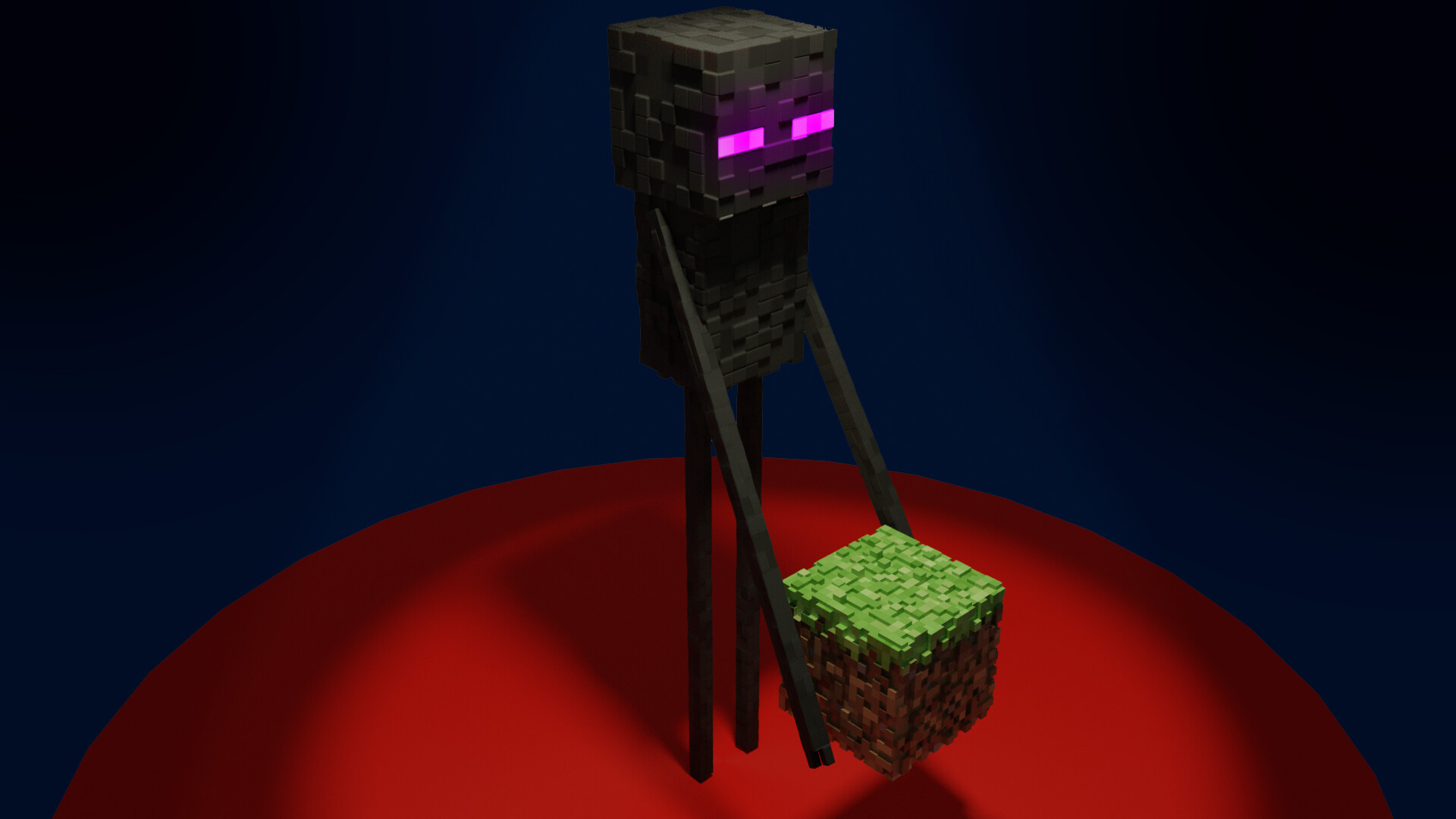 Enderman With A Grass Block By D3adFETUS On DeviantArt