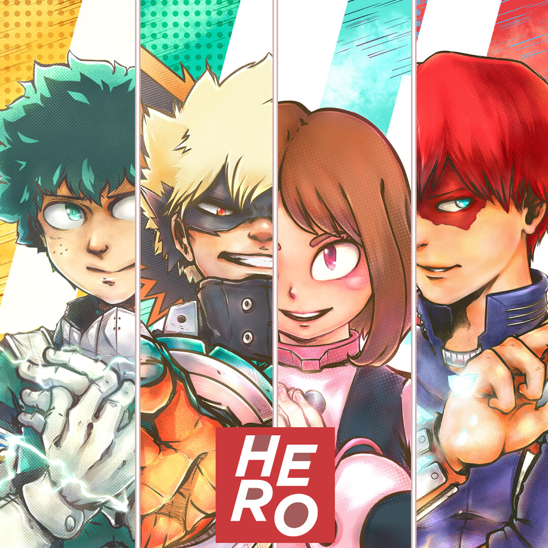 Artstation - Fan Art : My Hero Academia   Hero Set 001