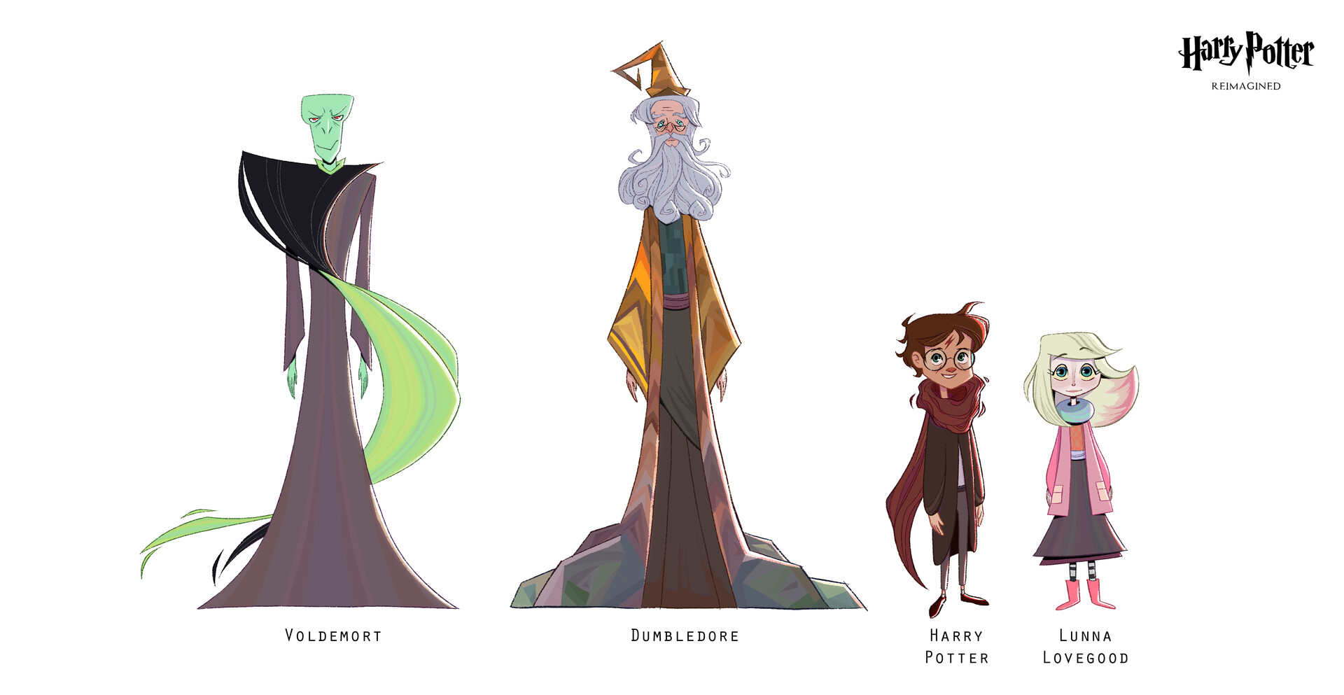 Daniela Castro - Harry Potter. Character Design Line Up.