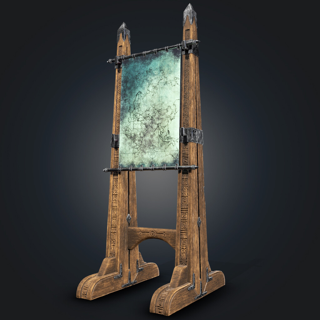 ArtStation VINTAGE EASEL STAND   Swapnil Gatade Cover 