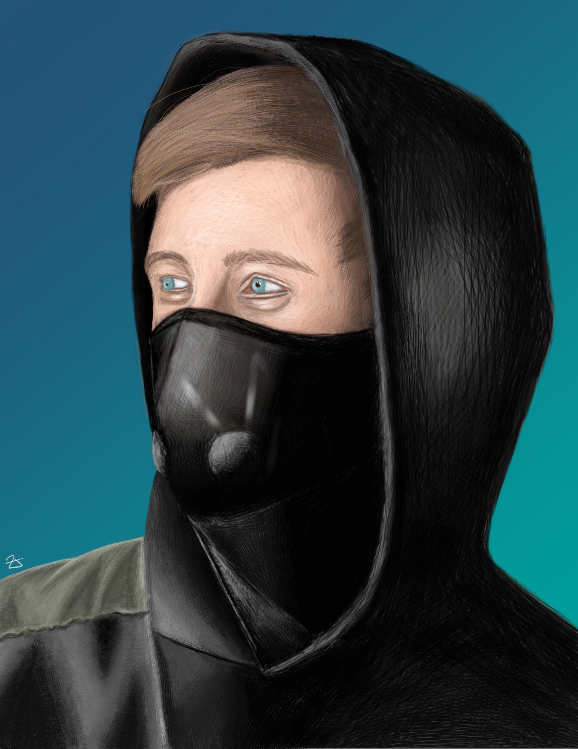 ArtStation - crosshatch portrait - alan walker