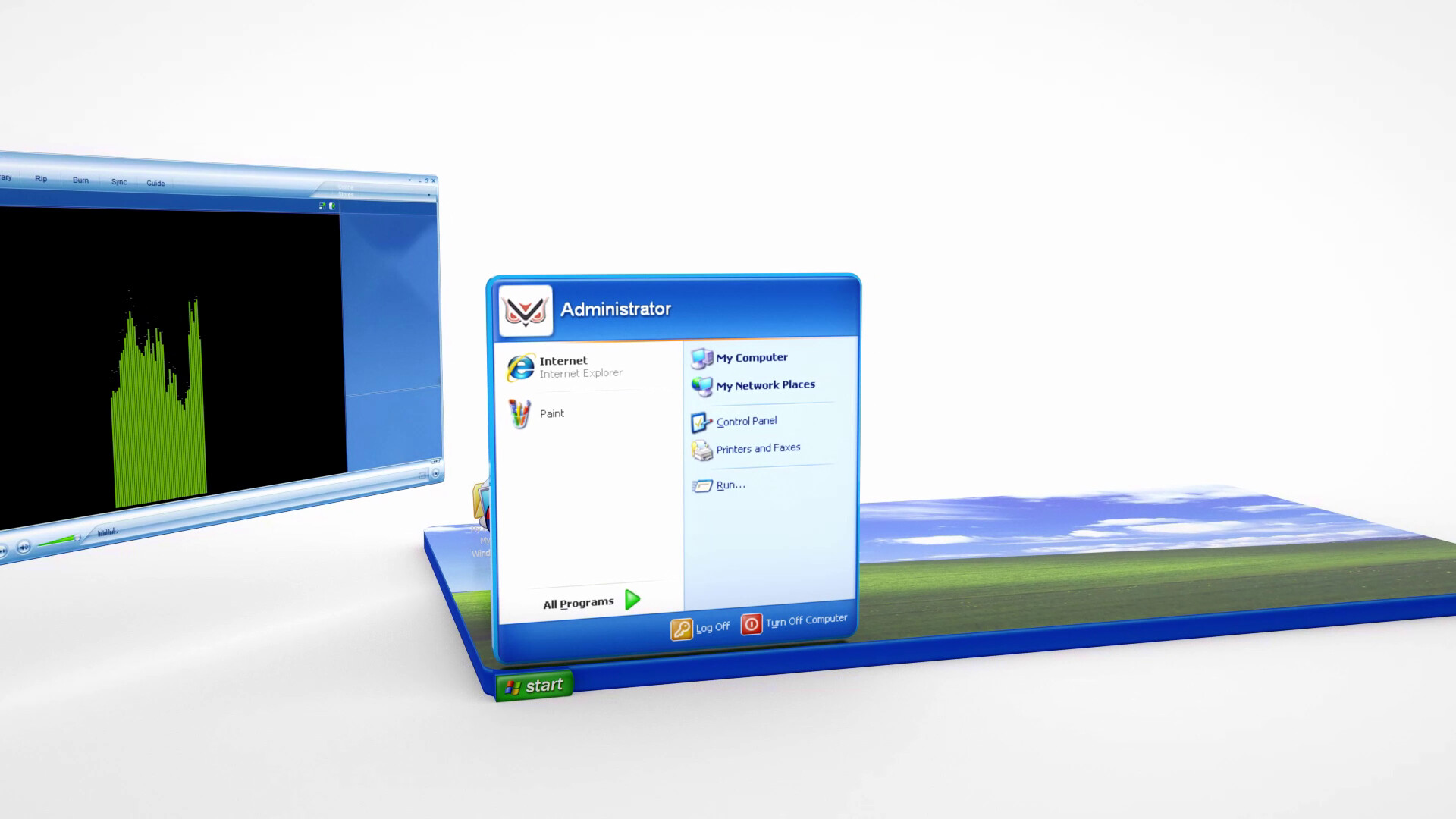 ArtStation - Windows XP in 3D Space ️💚💙💛