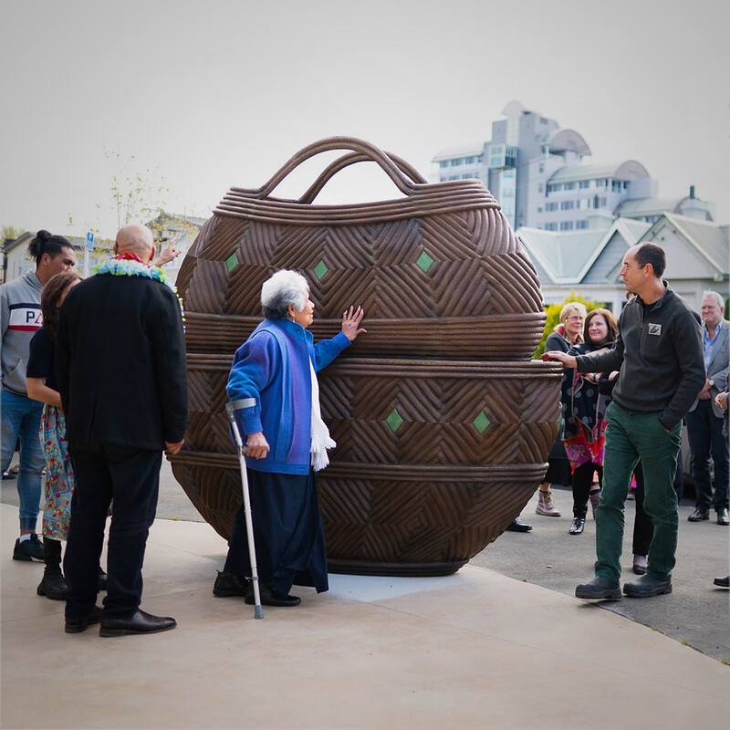 Michel Tuffery's Nga Kete Bronze Sculpture 