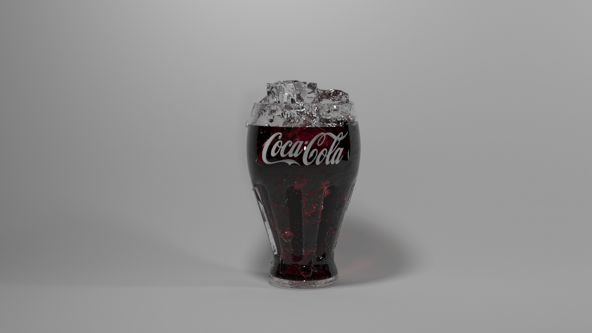 Coca Cola cup with ices | 3D model