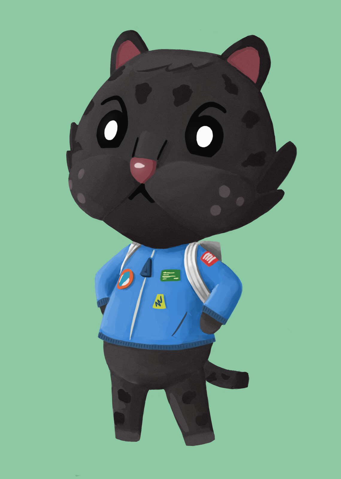 JUNO the Black Jag - Animal Crossing (fan concept)