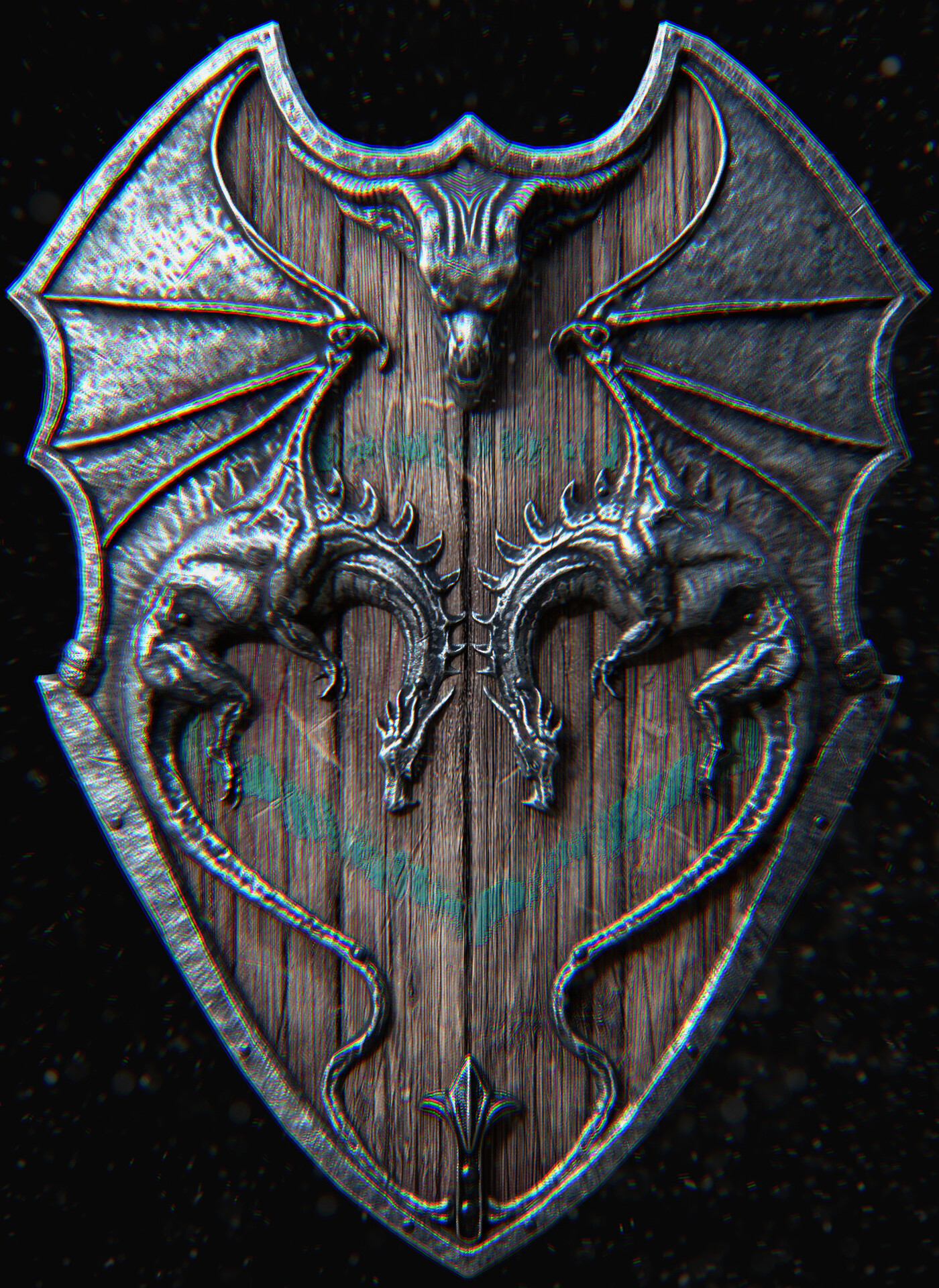 ArtStation Dragon_Shield_Textured