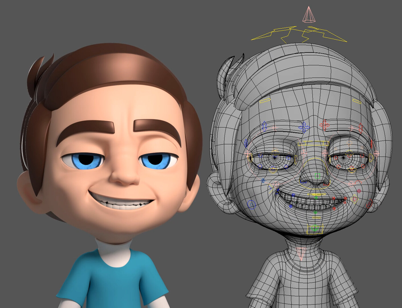 ArtStation - Kid facial rig