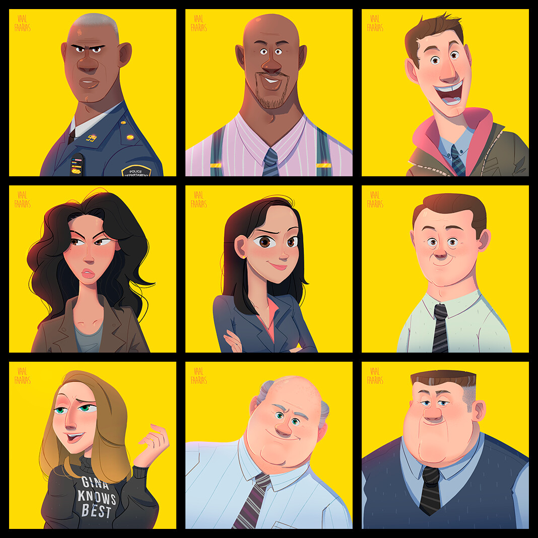 ArtStation - Brooklyn Nine-Nine (Character Design)