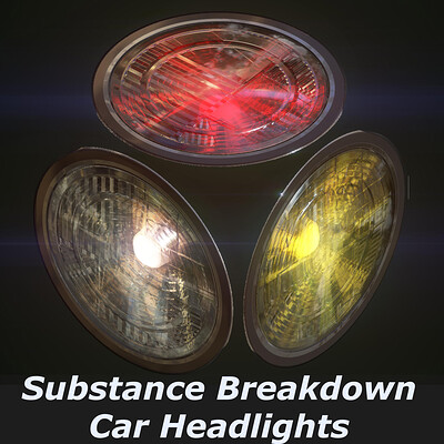 Car Headlights - Substance Designer w/ Breakdown