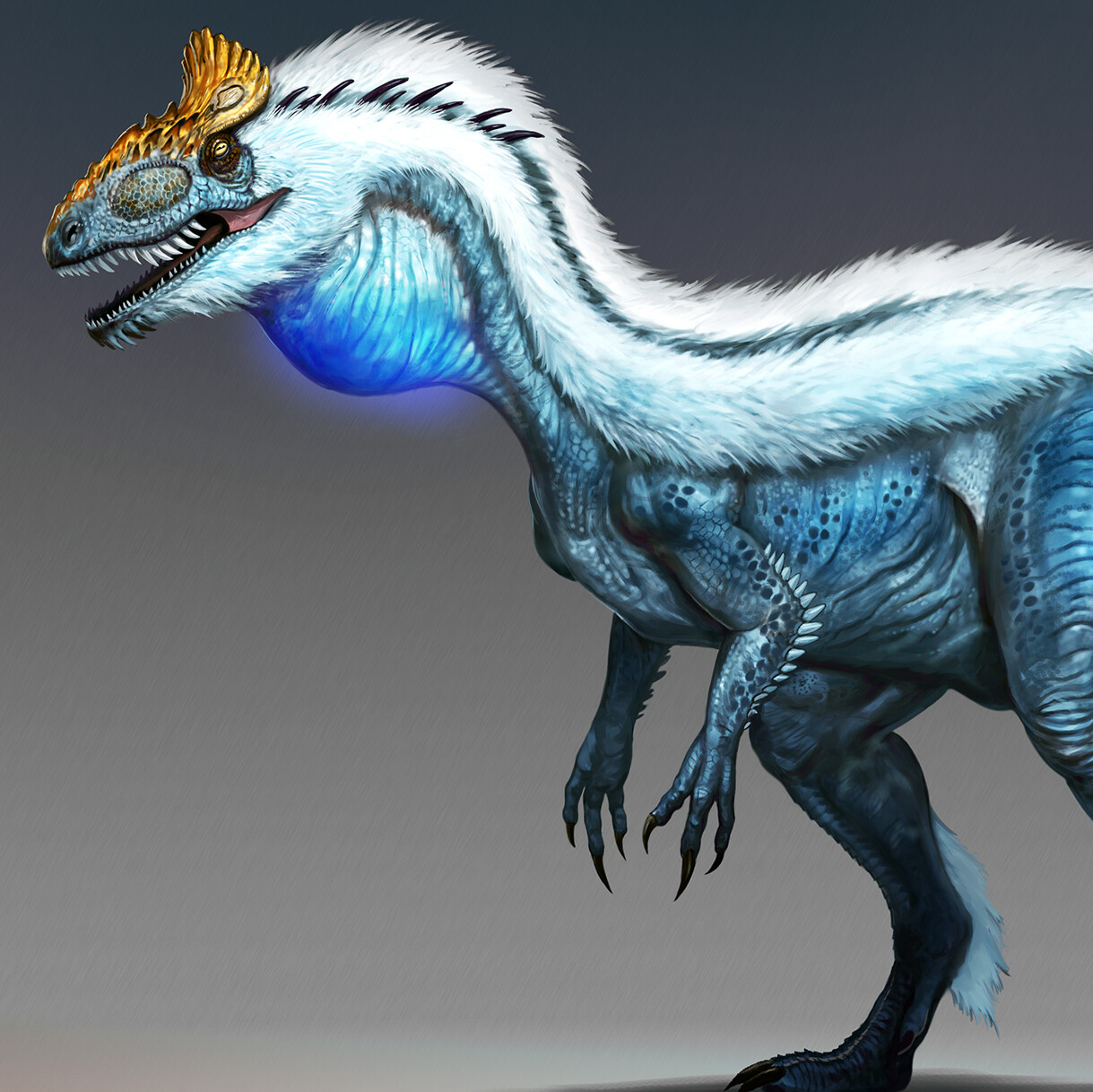 Blue fully mutated deinonychus ark by Marmotte5280 on DeviantArt