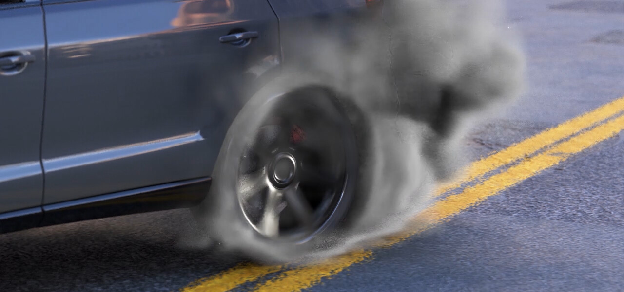 Car Tyre Burnout - Cinema 4D / Redshift