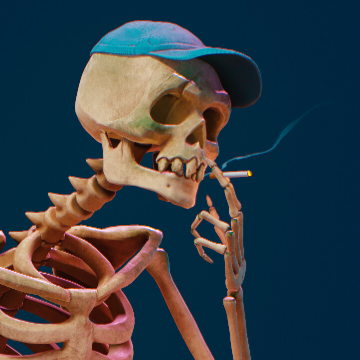 Skeleton with Hat