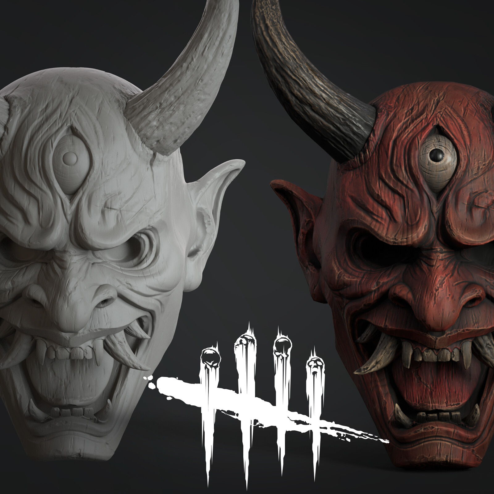 Artstation The Oni Mask Weapons Isaac Fortaich