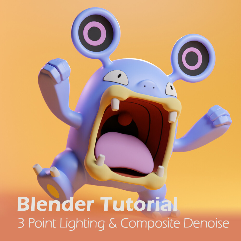 ArtStation - Blender Tutorial - Setup 3 Point Lighting and Render Denoise