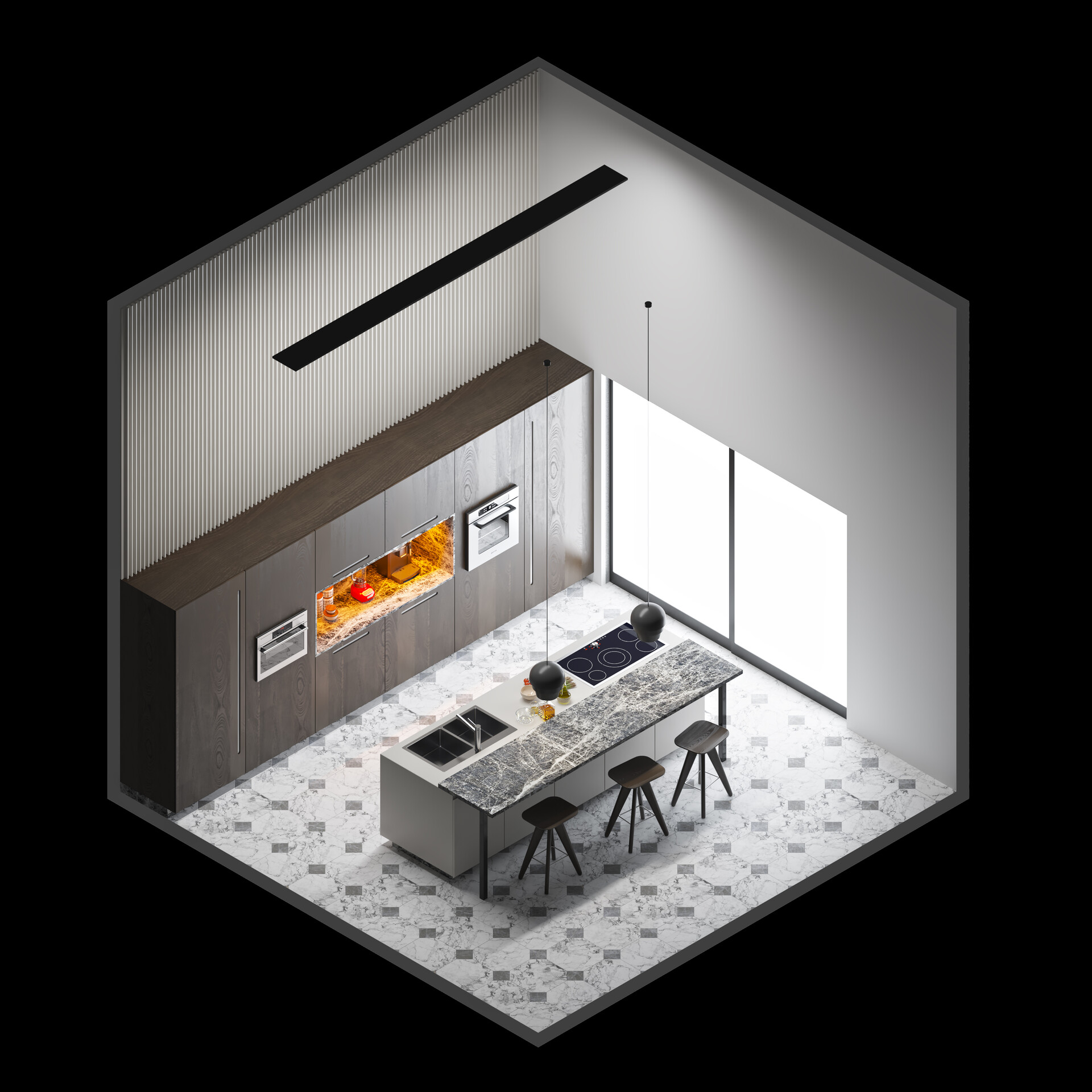 ArtStation - Isometric Kitchen Design