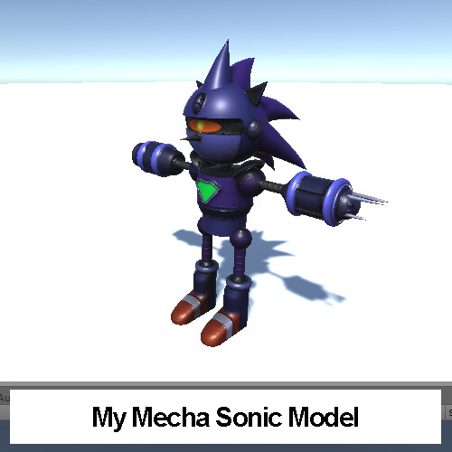 TROMAK on X: Here's a #lowpoly Mecha Sonic, from Sonic 3