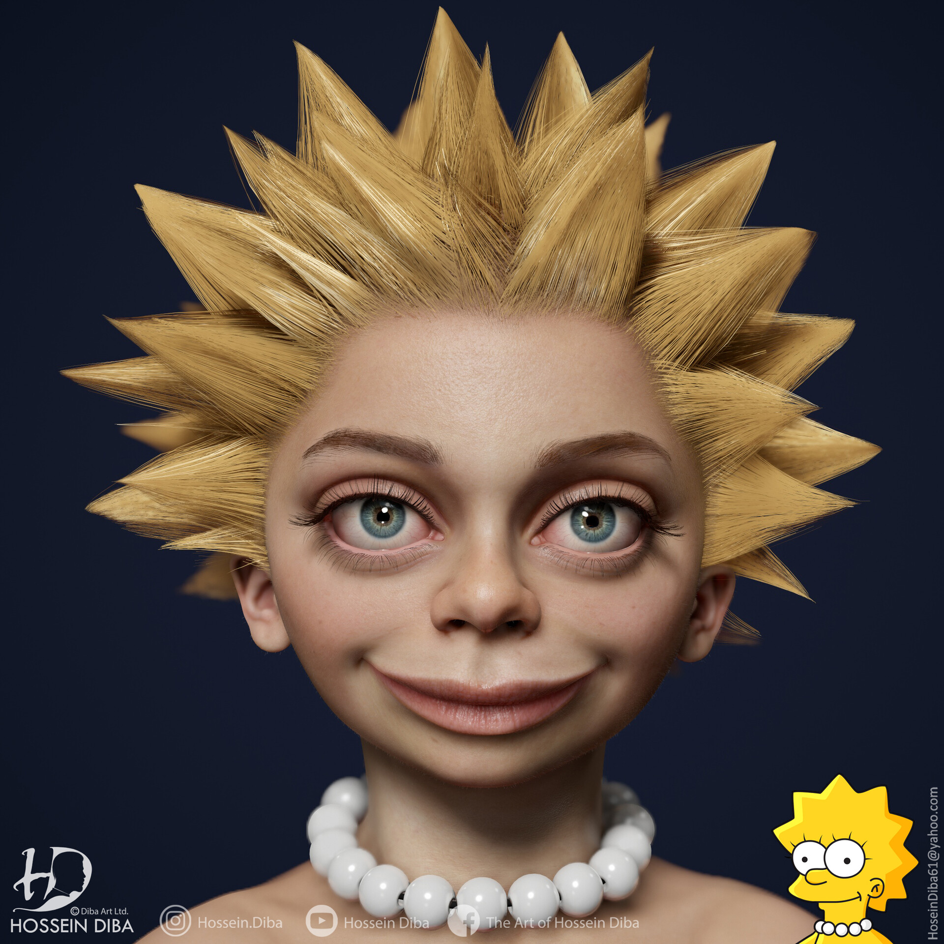 ArtStation - 3D Model of Lisa Simpson(Real time)