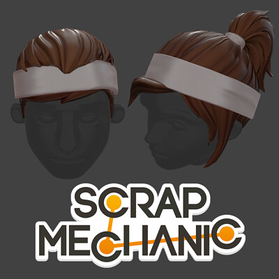 Brown hair with headband - Roblox