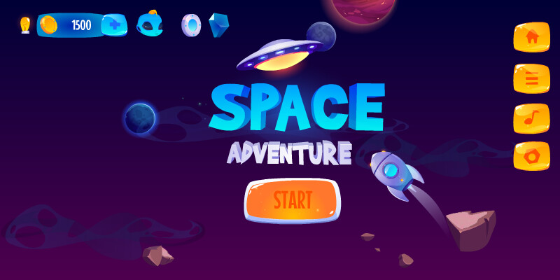 ArtStation - Game UI Animation (Space Adventure)