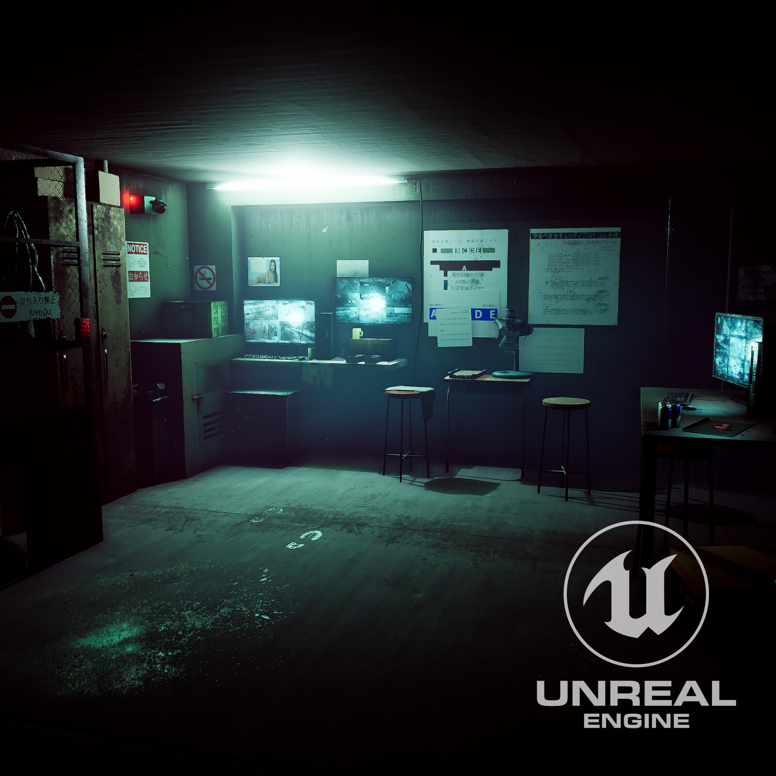 Security Room -3D Environment Scene