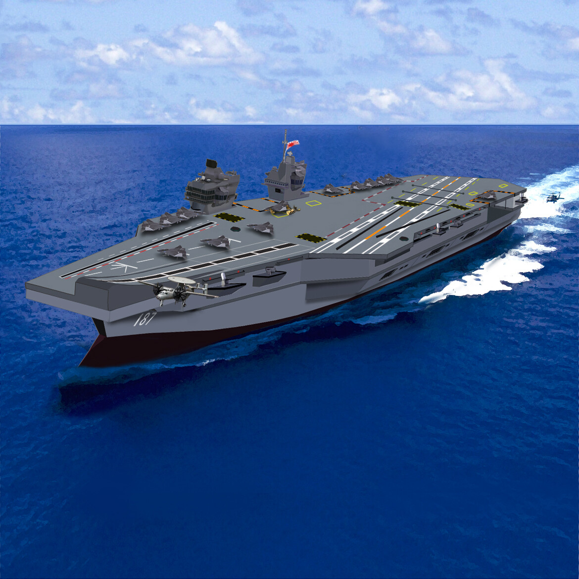 Forever Blowing Bubbles - Japan's new aircraft carrier - DDH 187 SHINANO