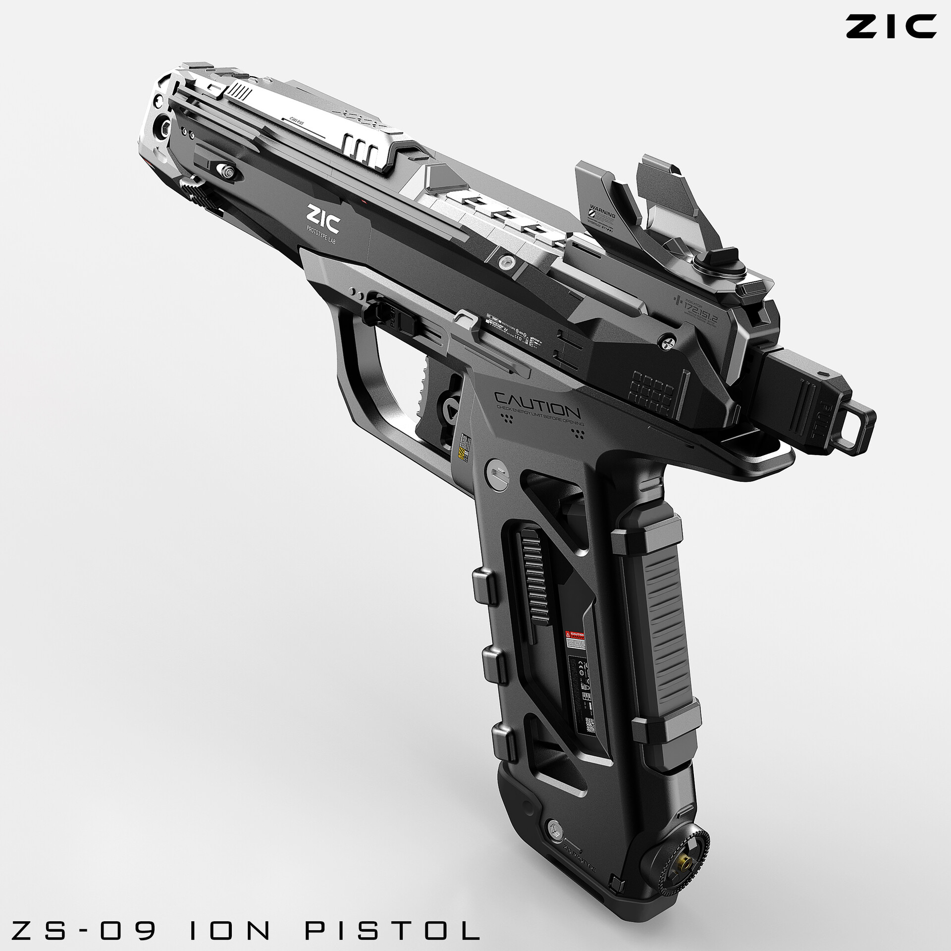 ArtStation - ZS-09 EXPERIMENTAL ION PISTOL